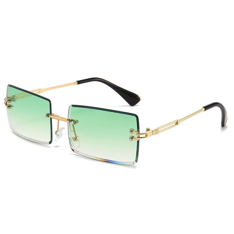 Wholesale Frameless Cut Edge Square PC Sunglasses